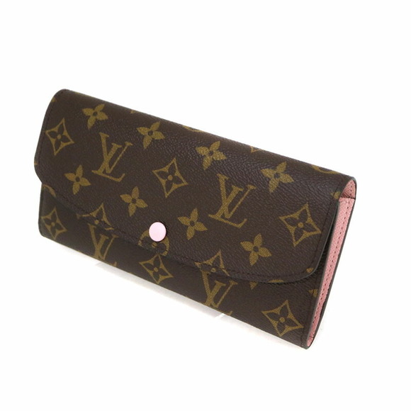 Louis Vuitton Portefeuille Wallet Pink Rose Brown Long Emily Ballerine - Picture 1 of 6